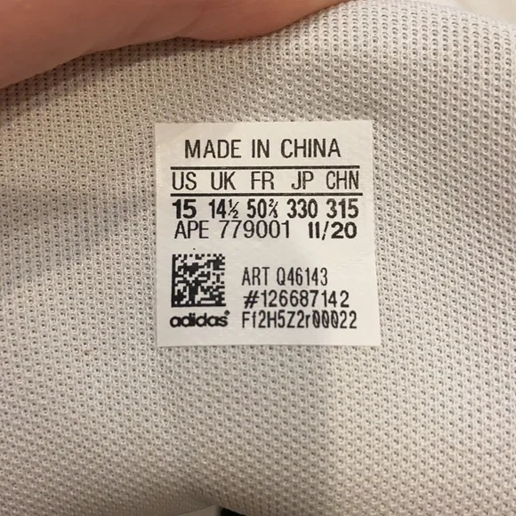 adidas White and Black Athletic Shoes - Picture 7 of 11